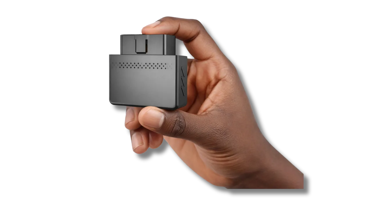 Hand holding the Navixa GPS device